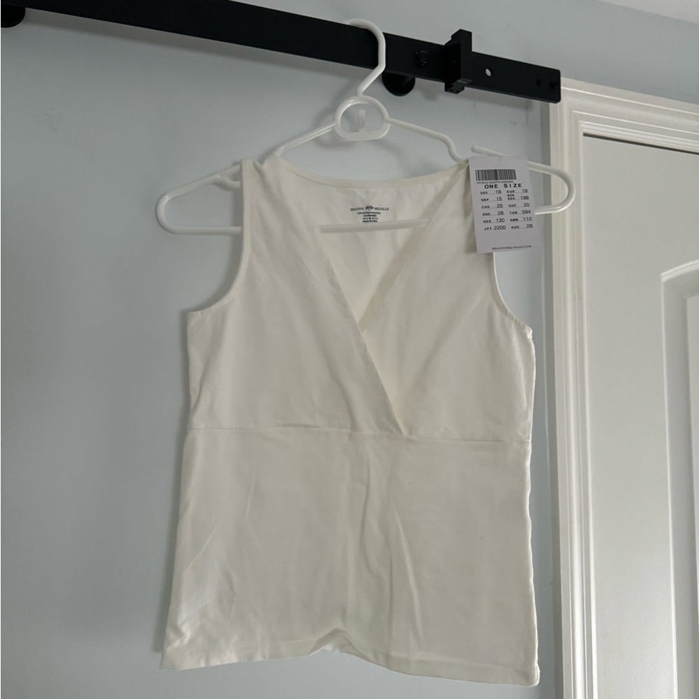 Brandy Melville - White Sleeveless Top